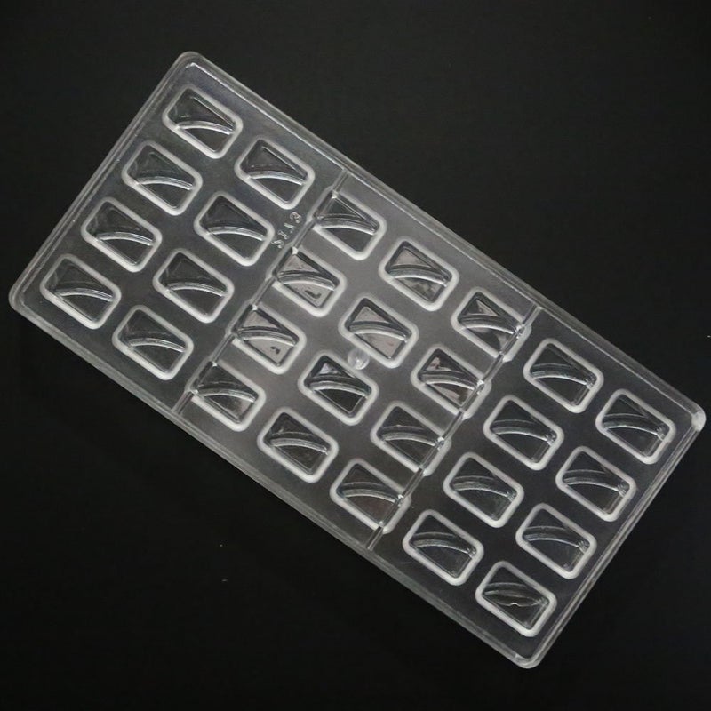 GRAINRAIN Polycarbonate Chocolate Mold DIY Candy Mould Clear Hard Plastic Bakeware Pastry Tools Rectangle Shaped - Image 4